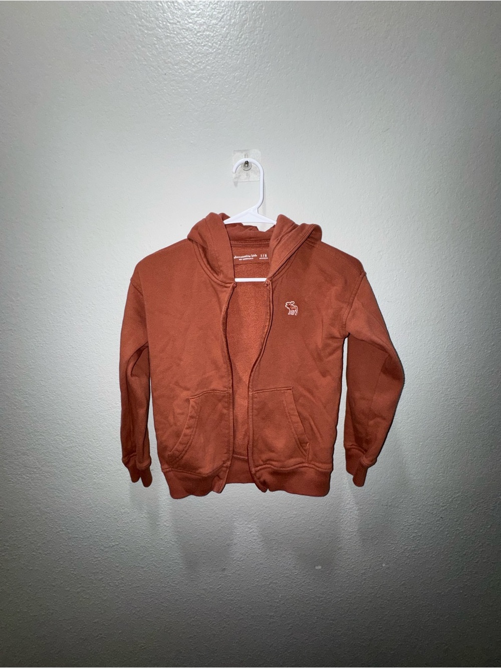 abercrombie kids rust orange zip-up hoodie - Read Description